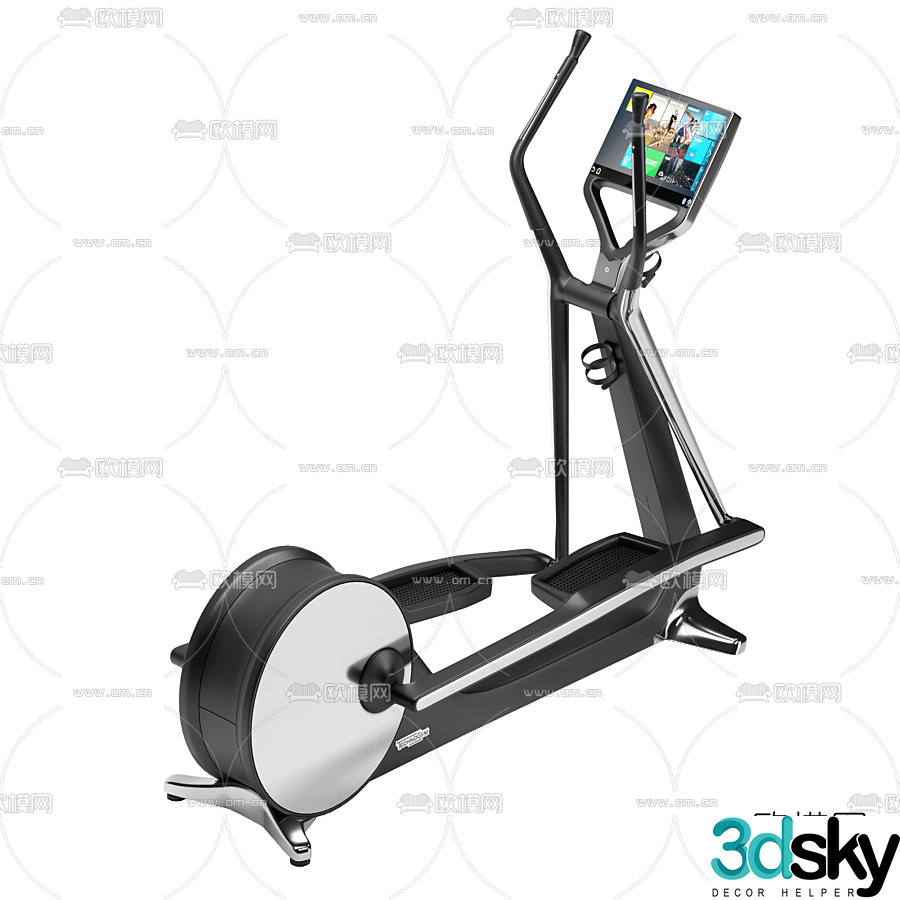 Modern treadmill fitness equipment 3d model