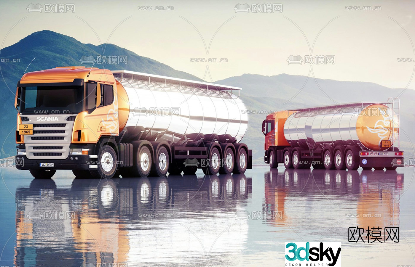 Modern oil tanker 3d model