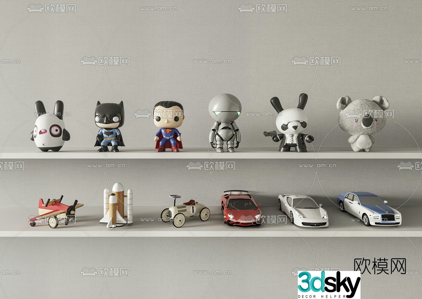 Modern cartoon doll children’s toy 3d model