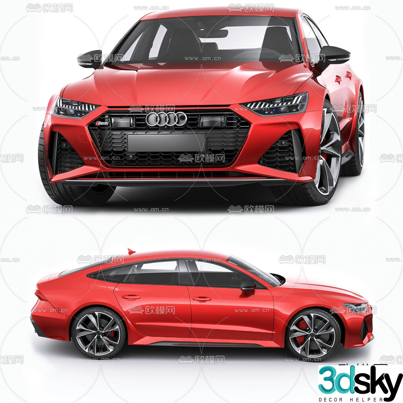 modern audi car 3d model