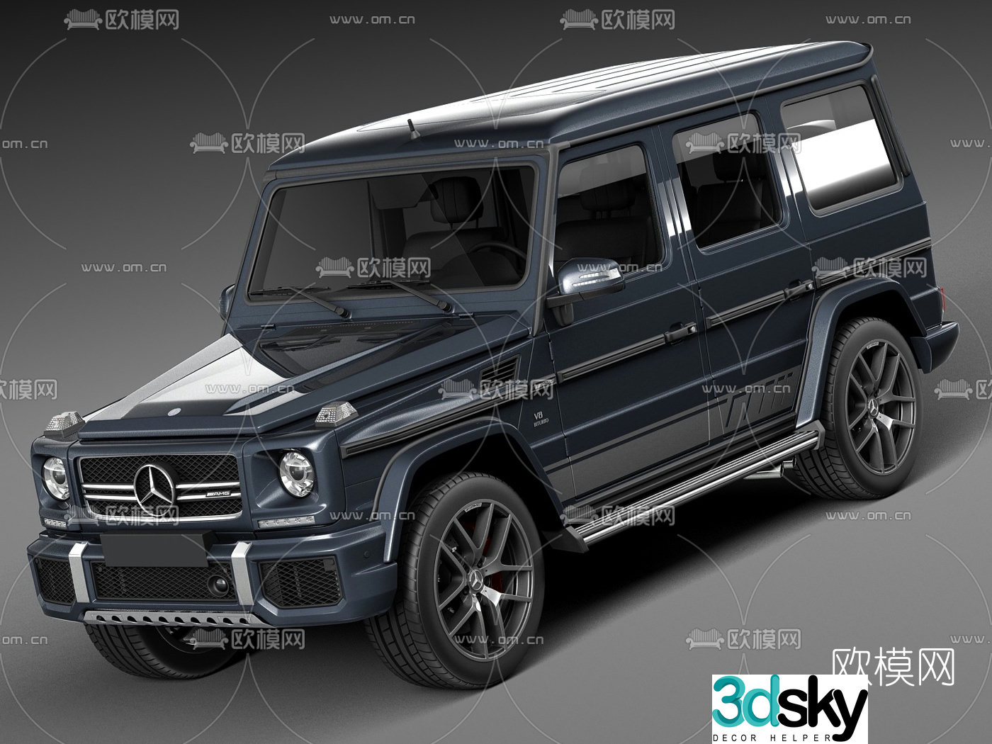 modern mercedes suv 3d model
