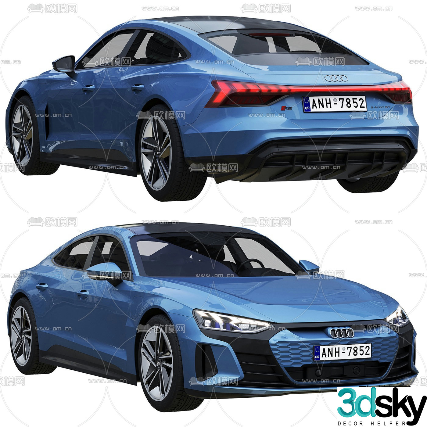 modern audi car 3d model