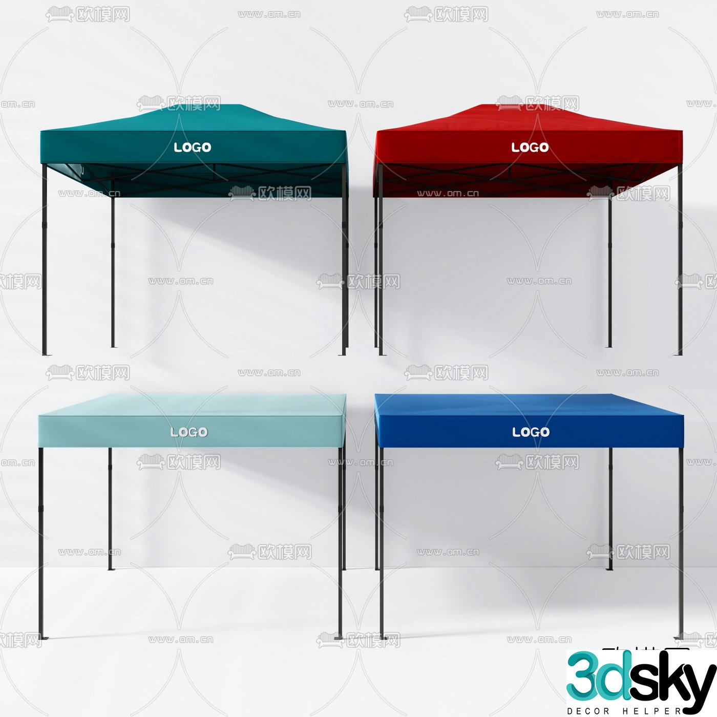 Modern outdoor folding tent 3d model
