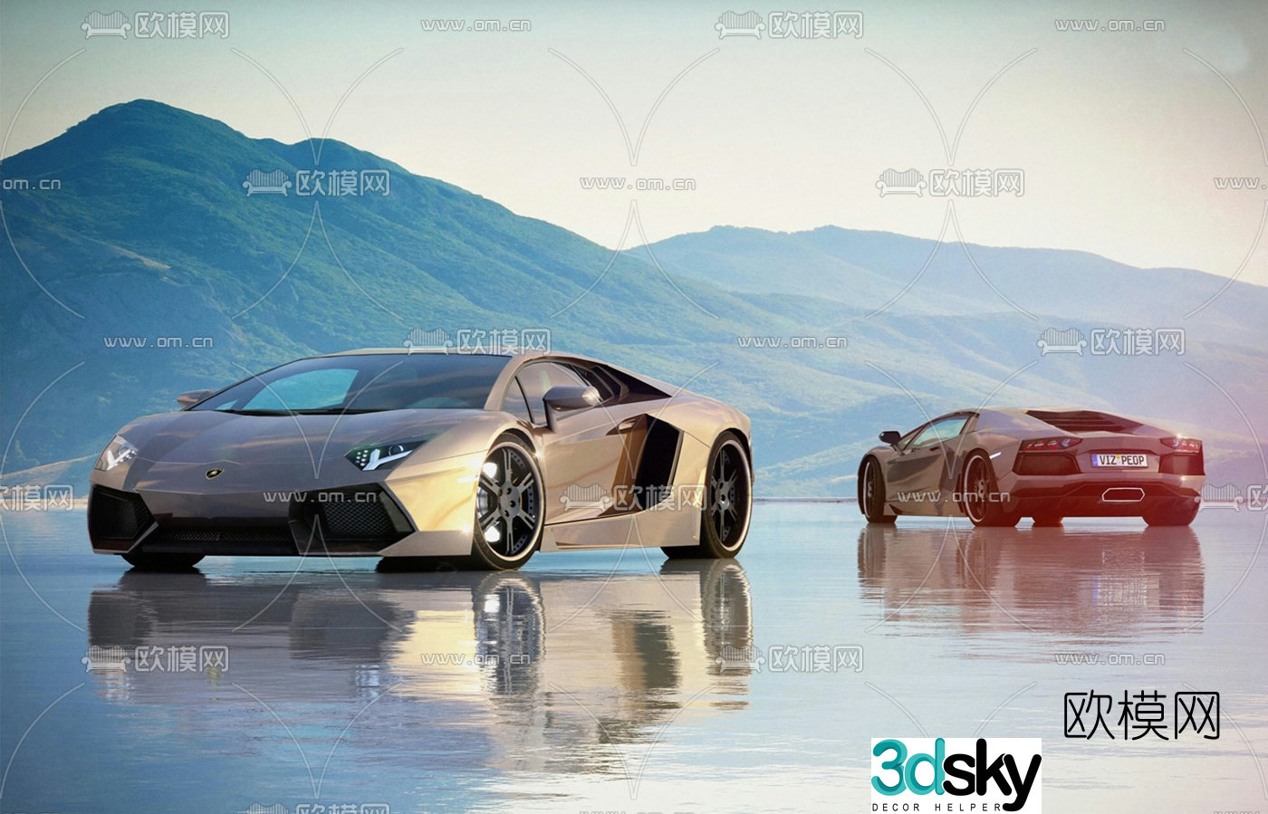 Modern Lamborghini sports car 3d model