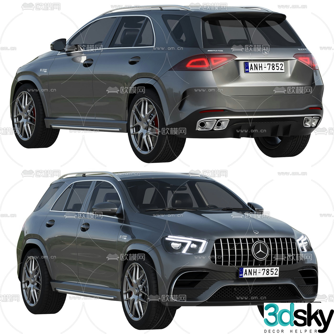 modern mercedes car 3d model