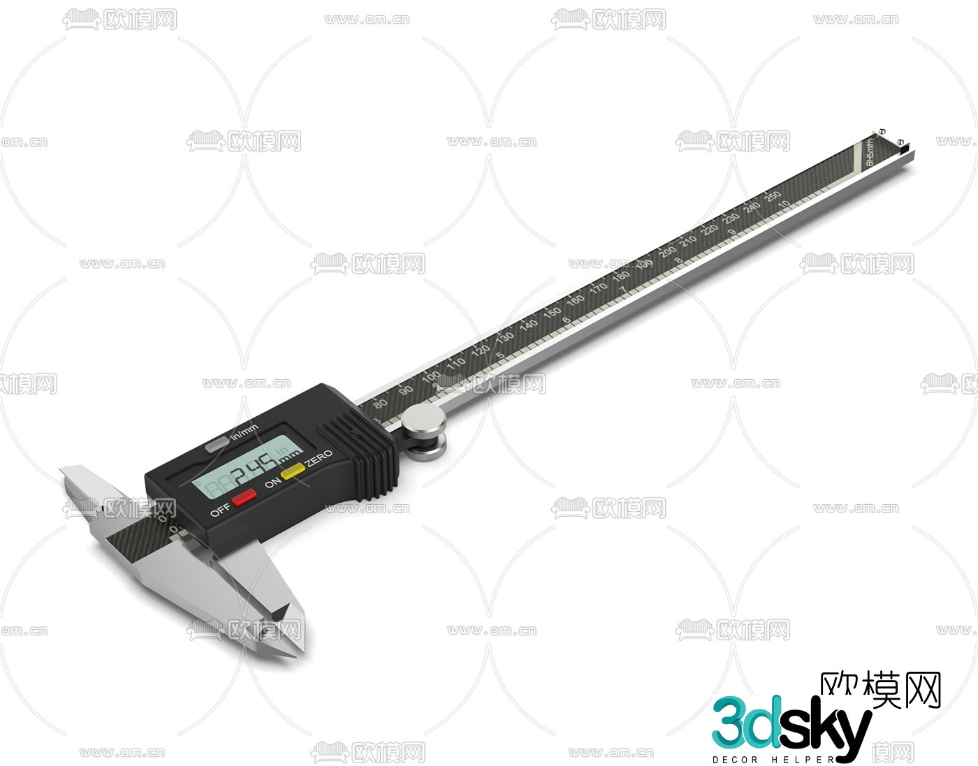 Modern vernier caliper 3d model