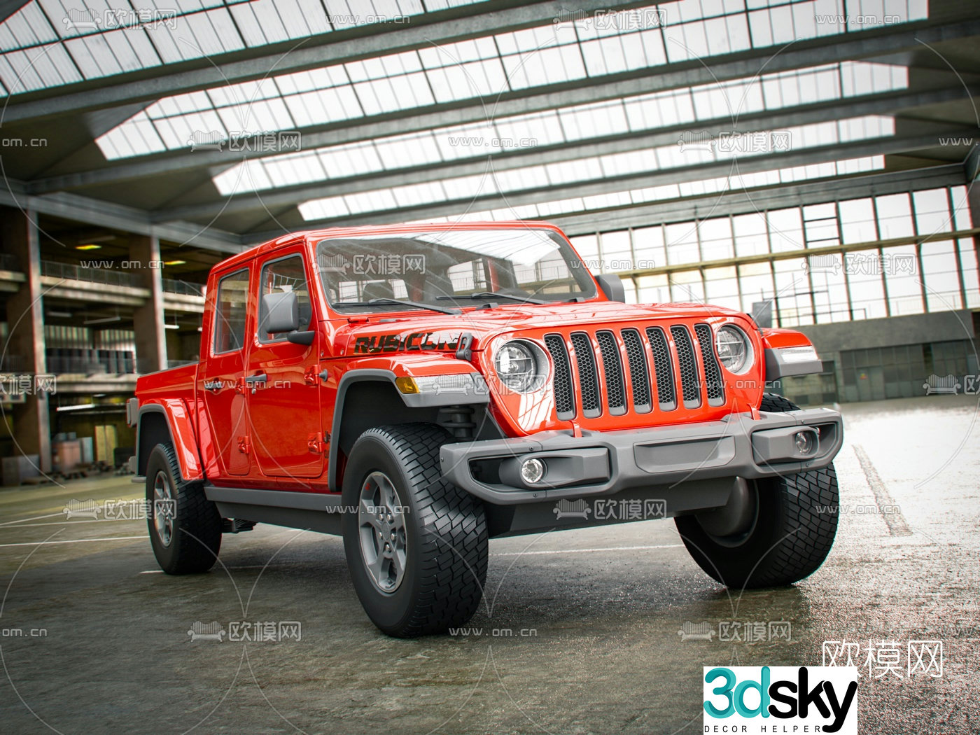 Modern Jeep Gladiator off-road vehicle 3d model