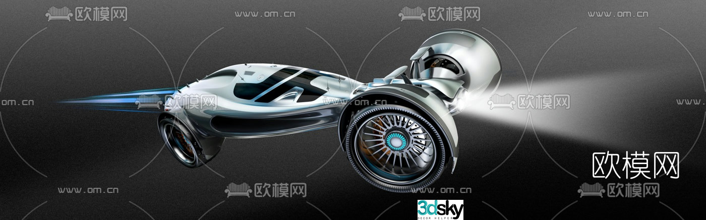 modern racing car 3d model