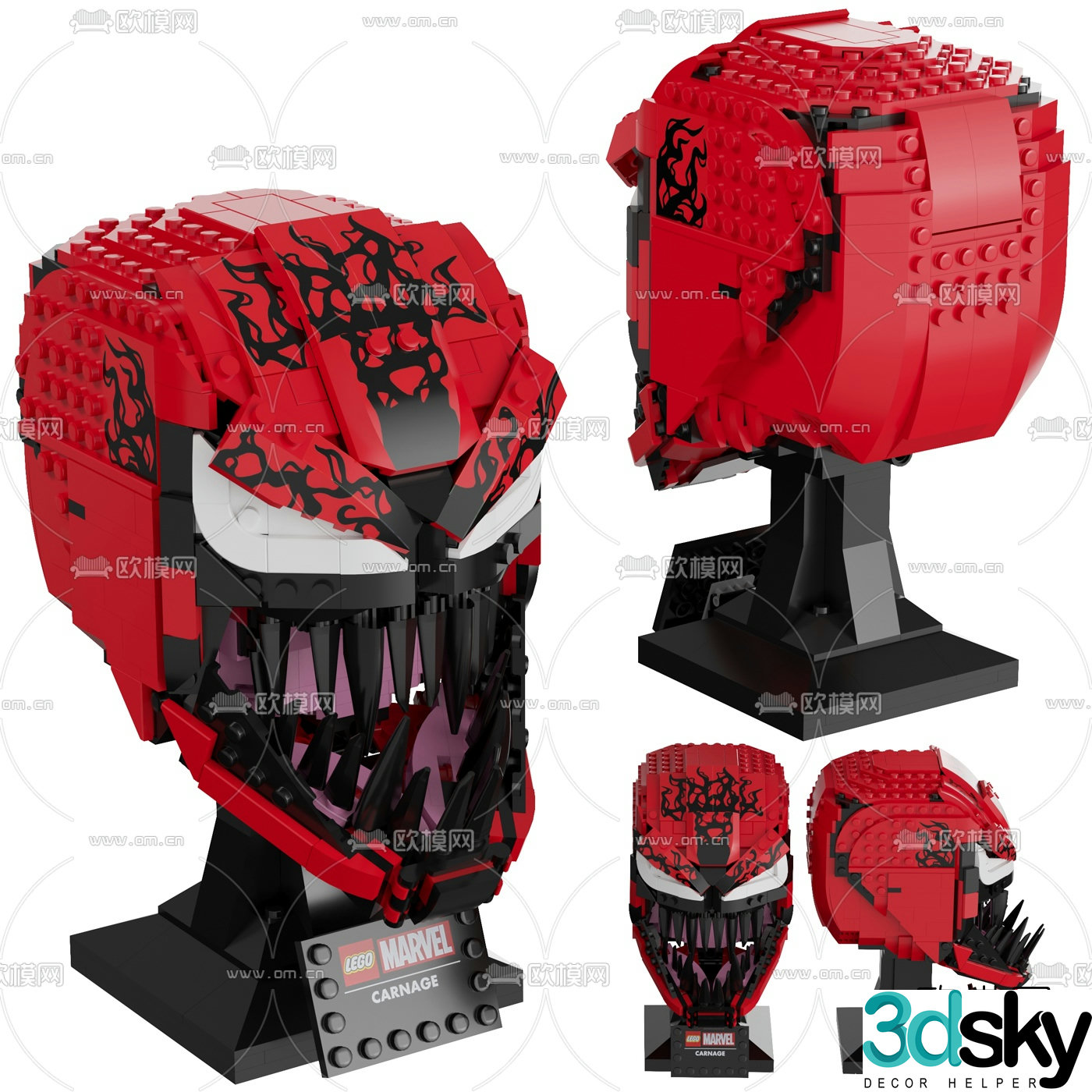 Modern Building Blocks Marvel Carnage 3d model