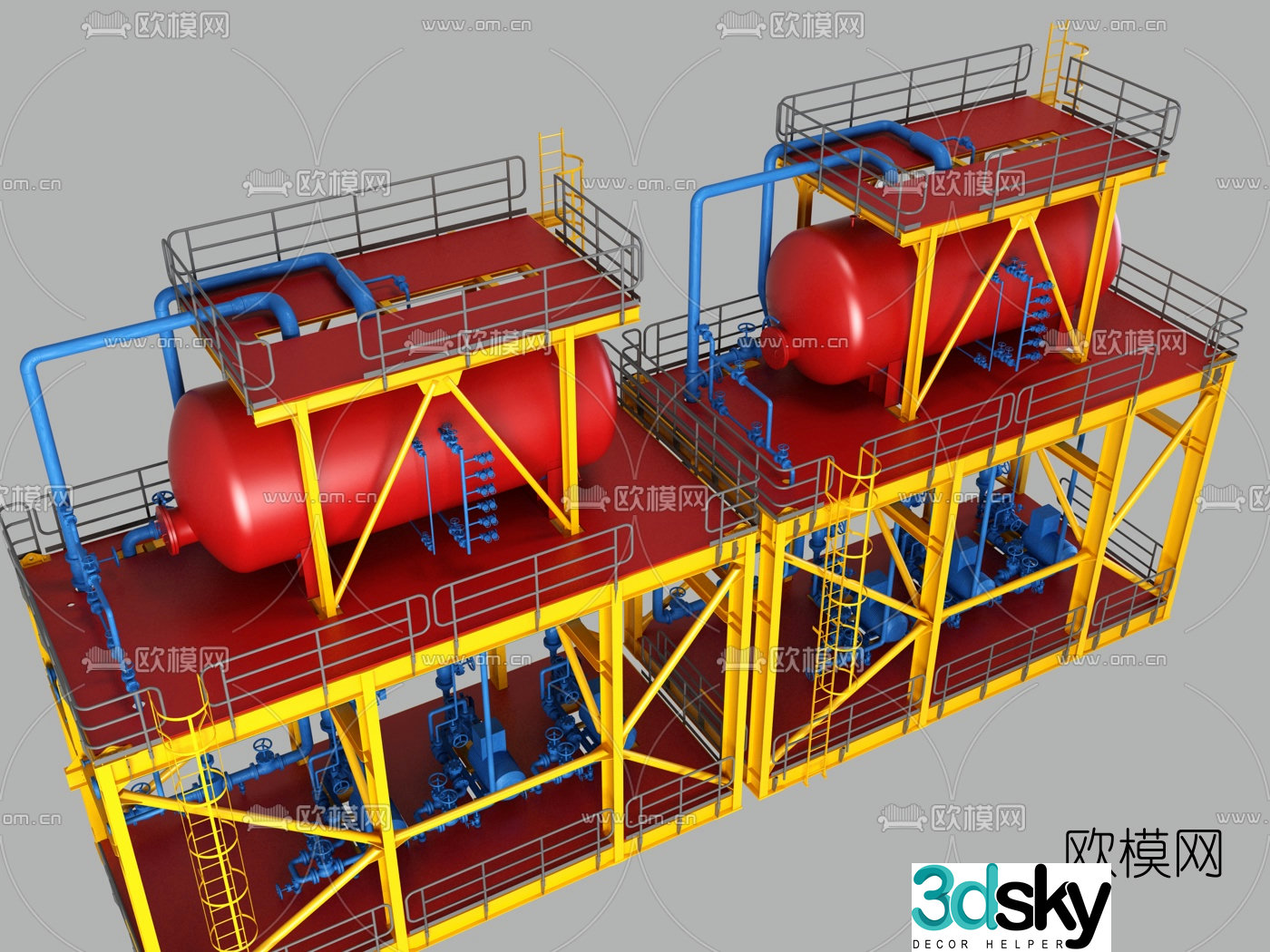 Modern industrial equipment 3d model