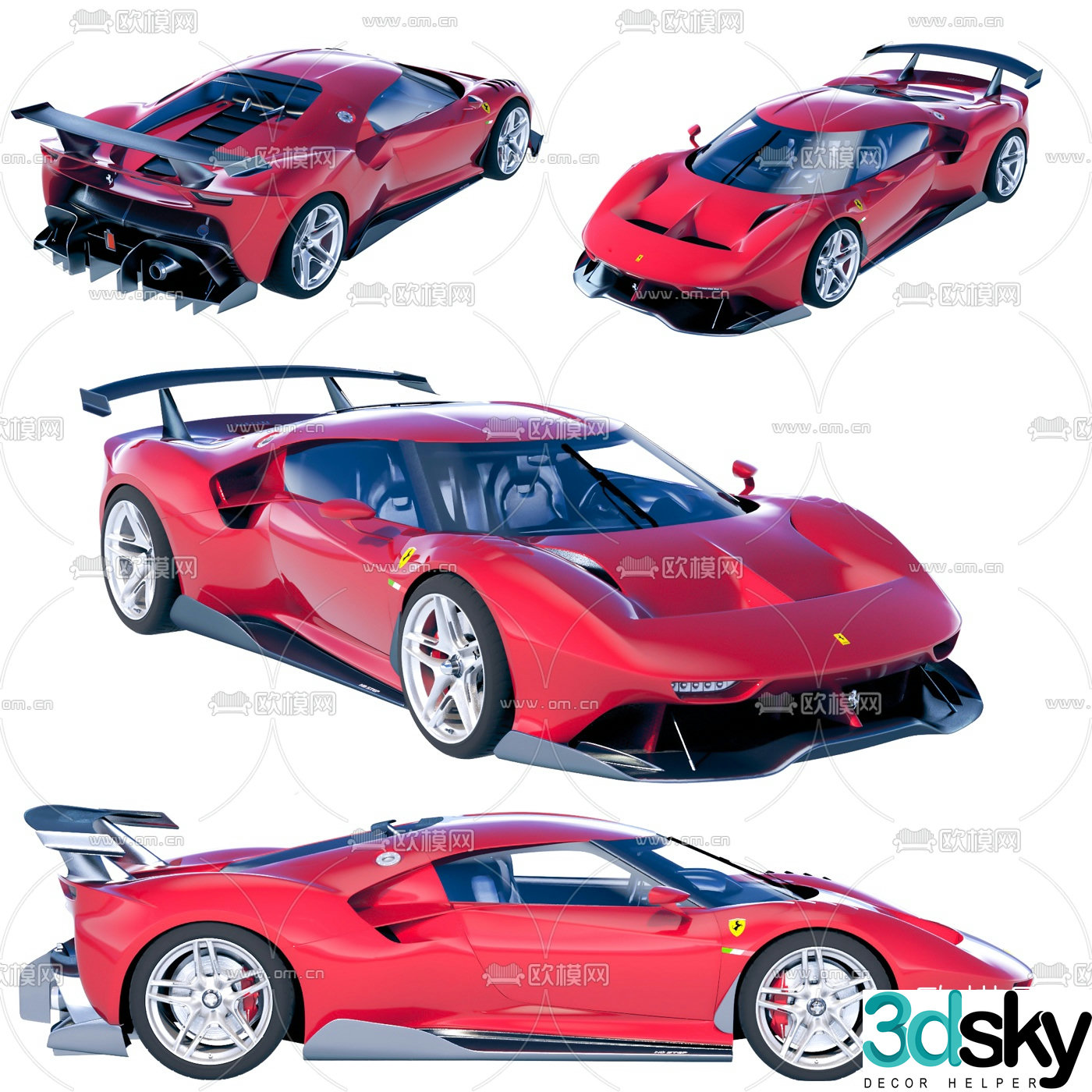 Modern Ferrari sports car 3d model