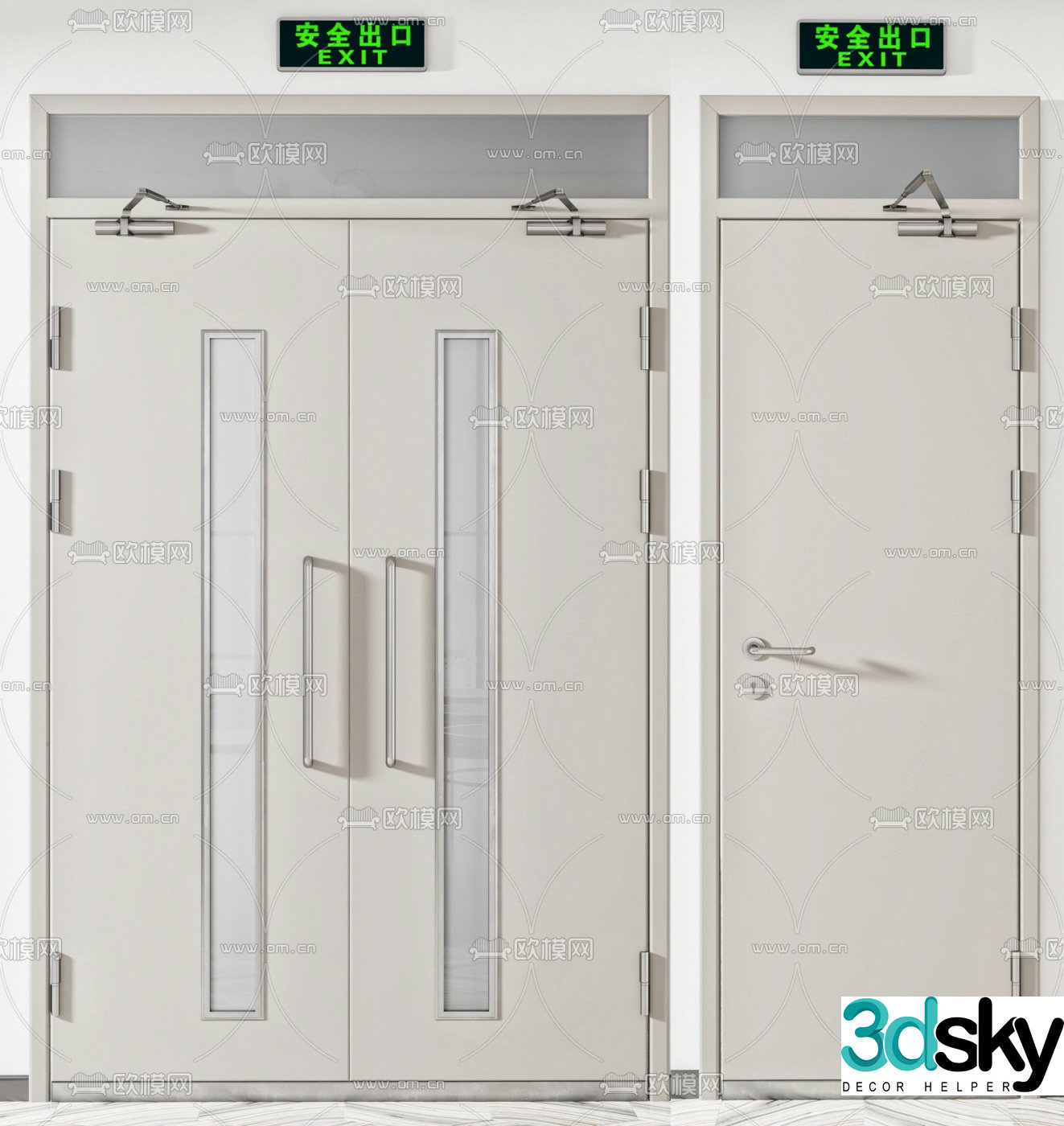 Modern fire door fire door 3d model