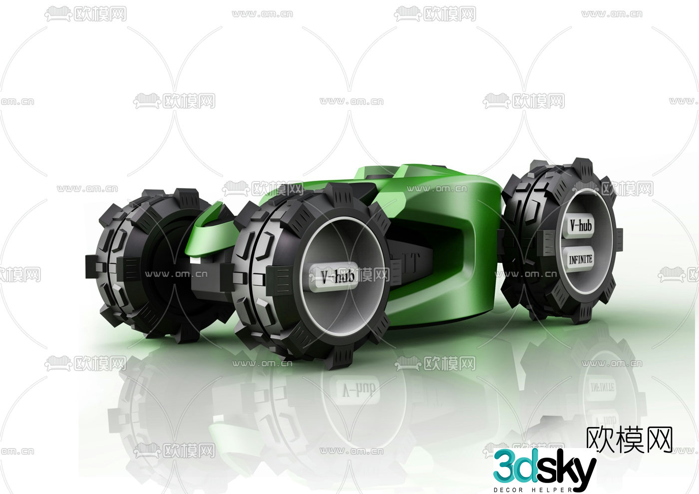 modern concept car 3d model