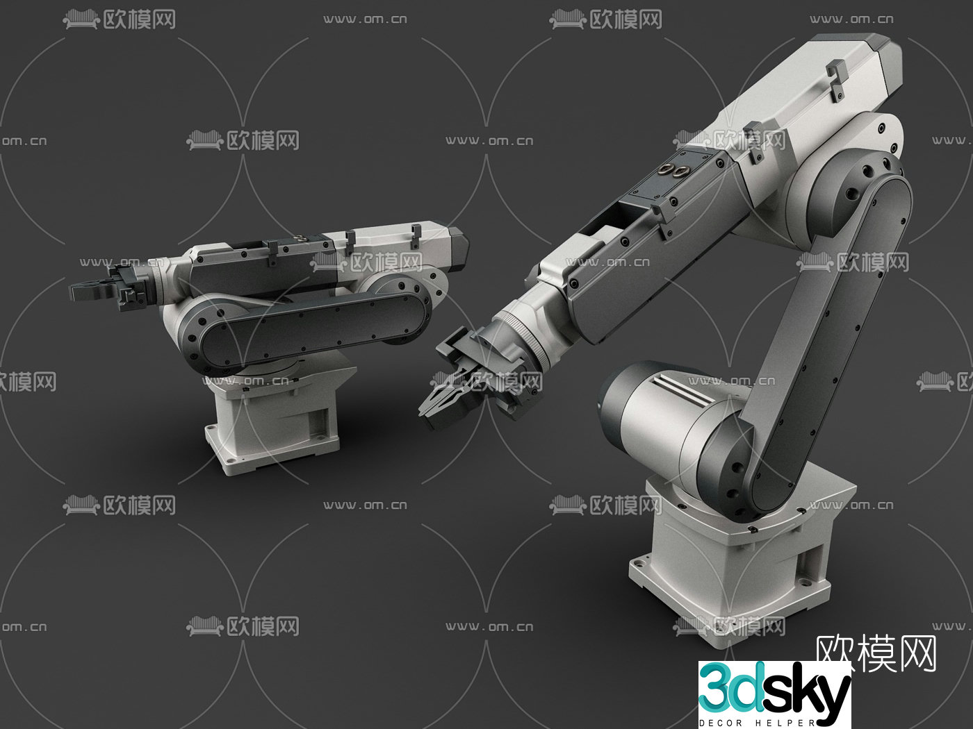 Modern industrial equipment automation manipulator 3d model