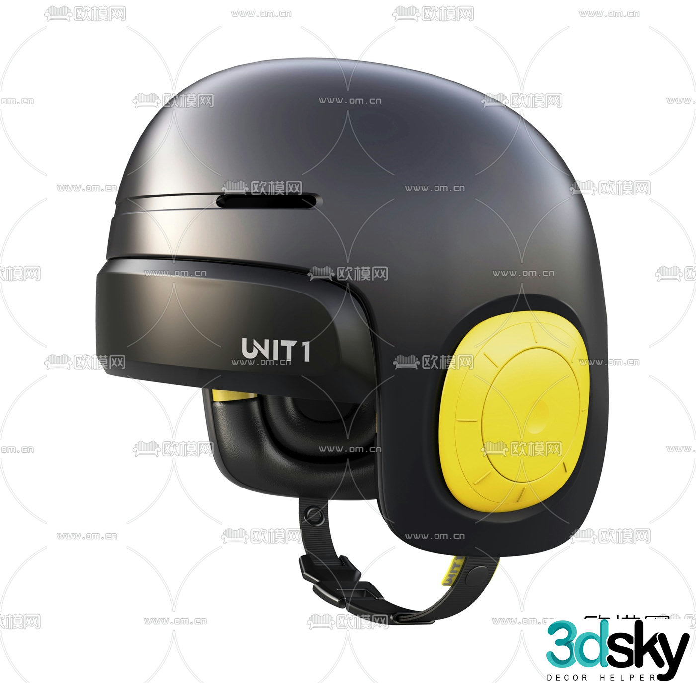 Modern car helmet 3d model