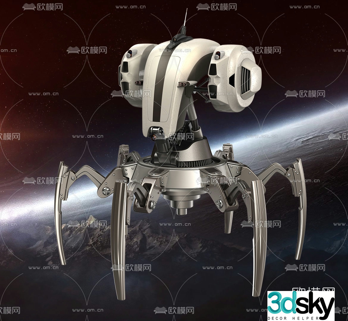 Modern camera robot 3d model