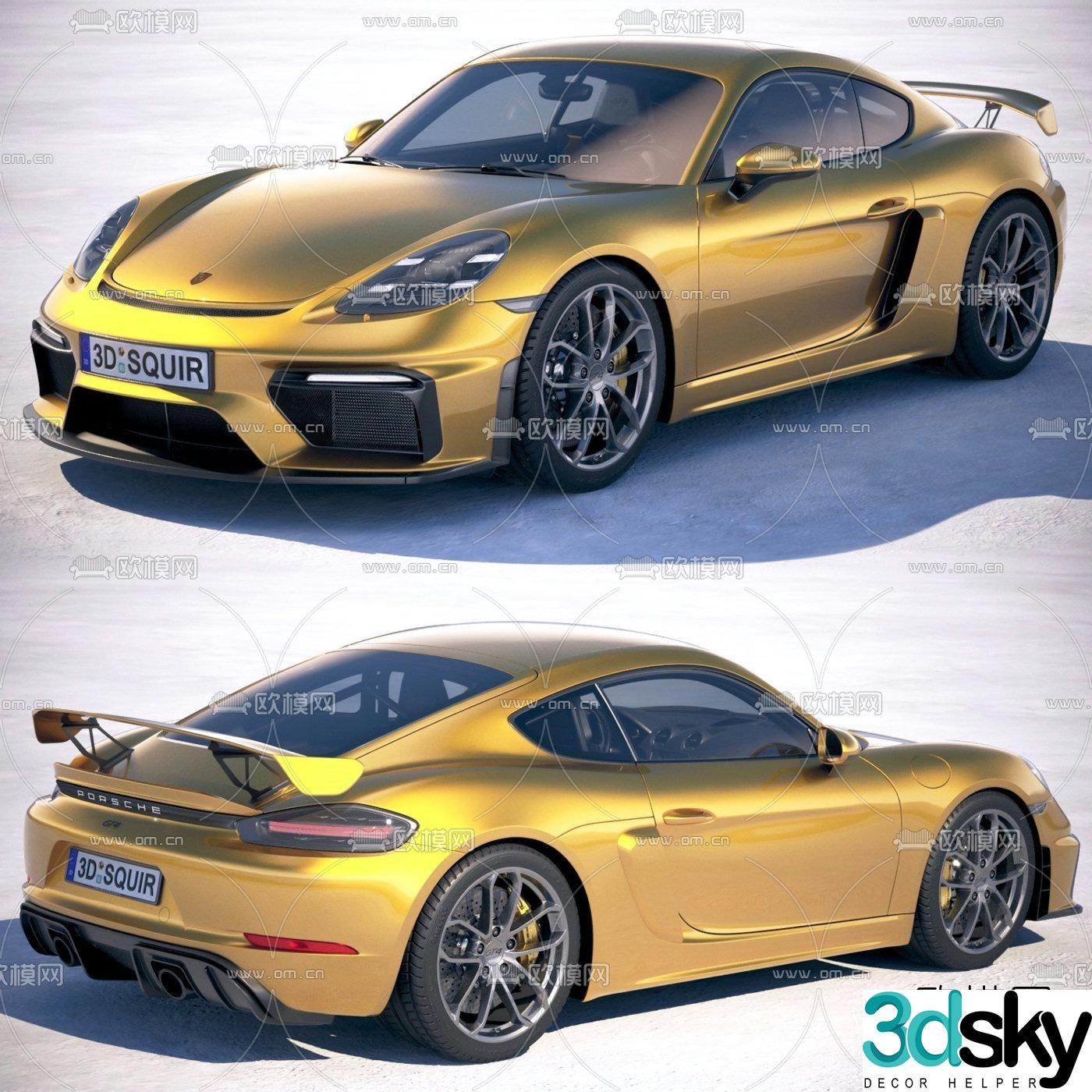 modern porsche car 3d model