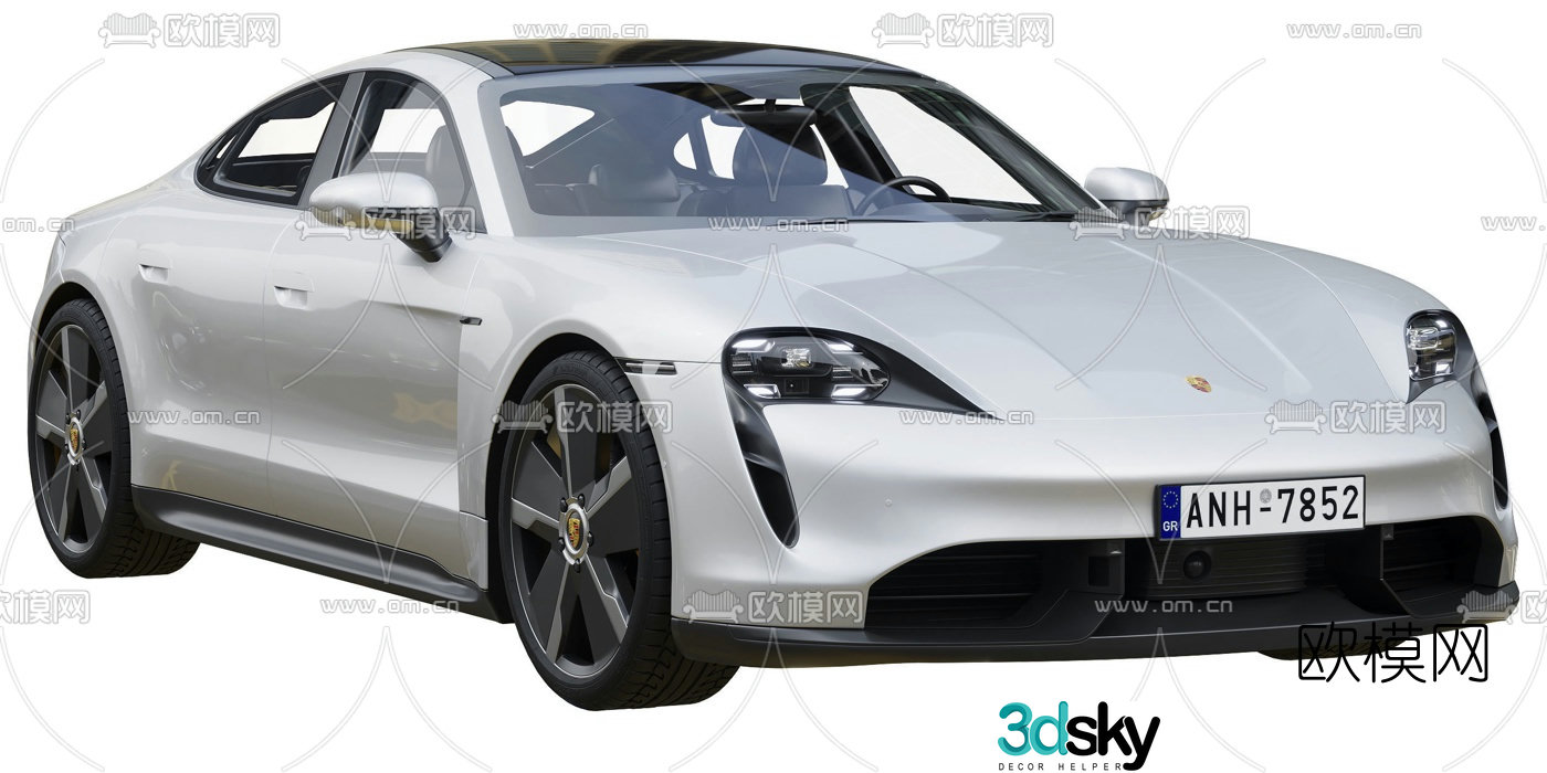 modern porsche car 3d model