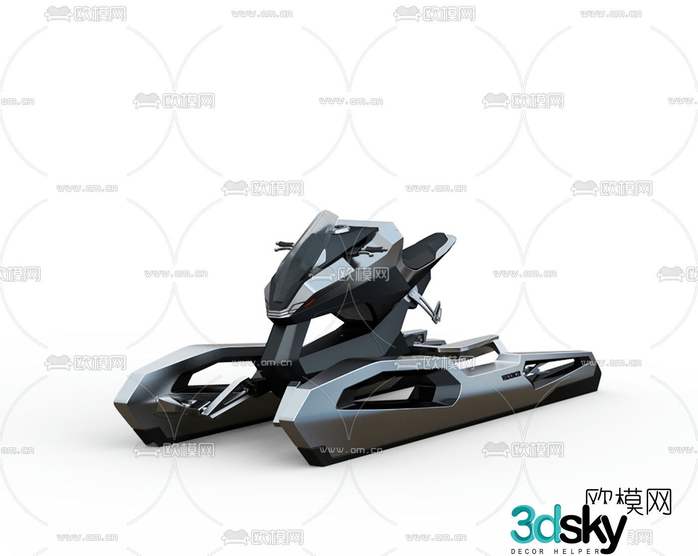 Modern motor yacht 3d model