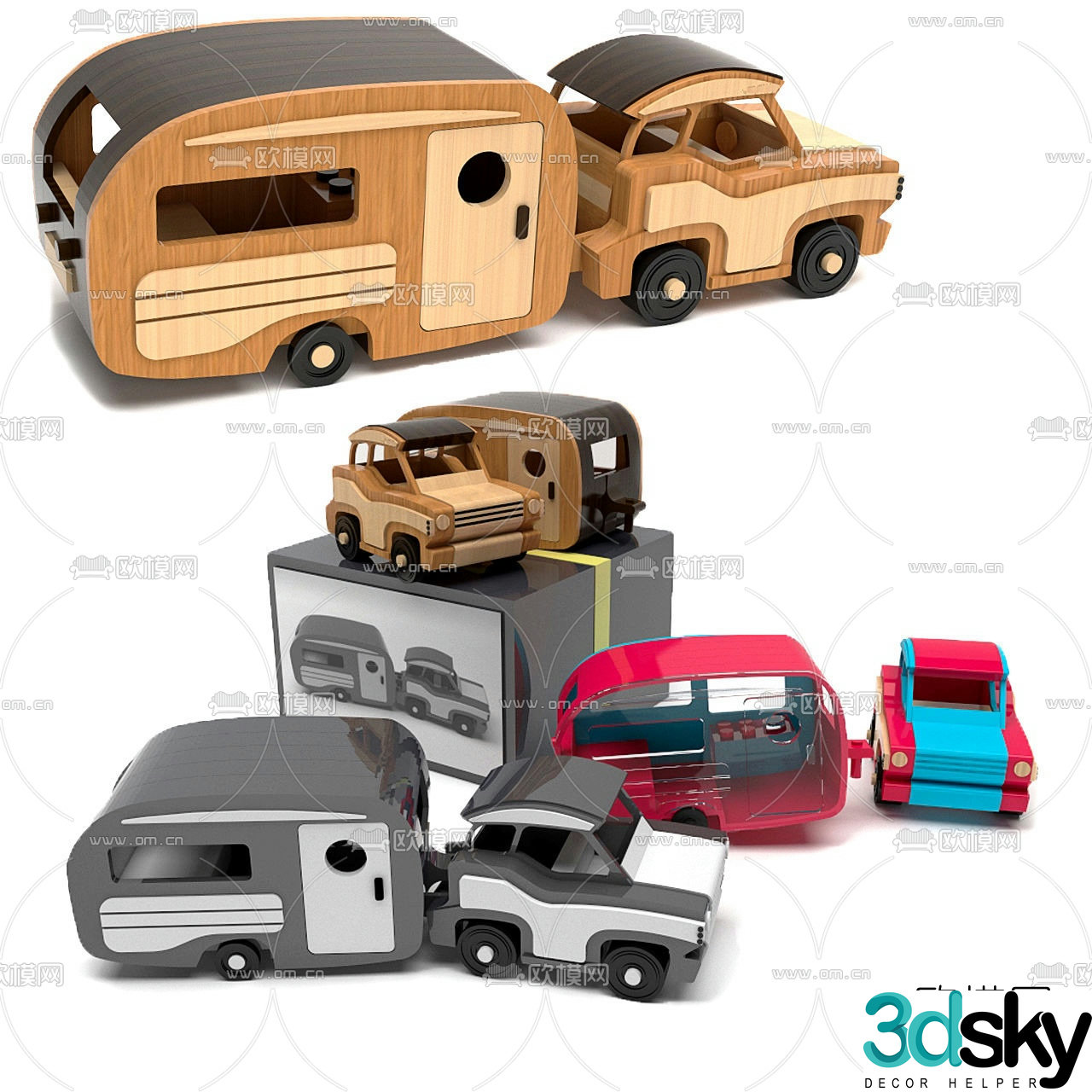 Modern children’s toy car 3d model