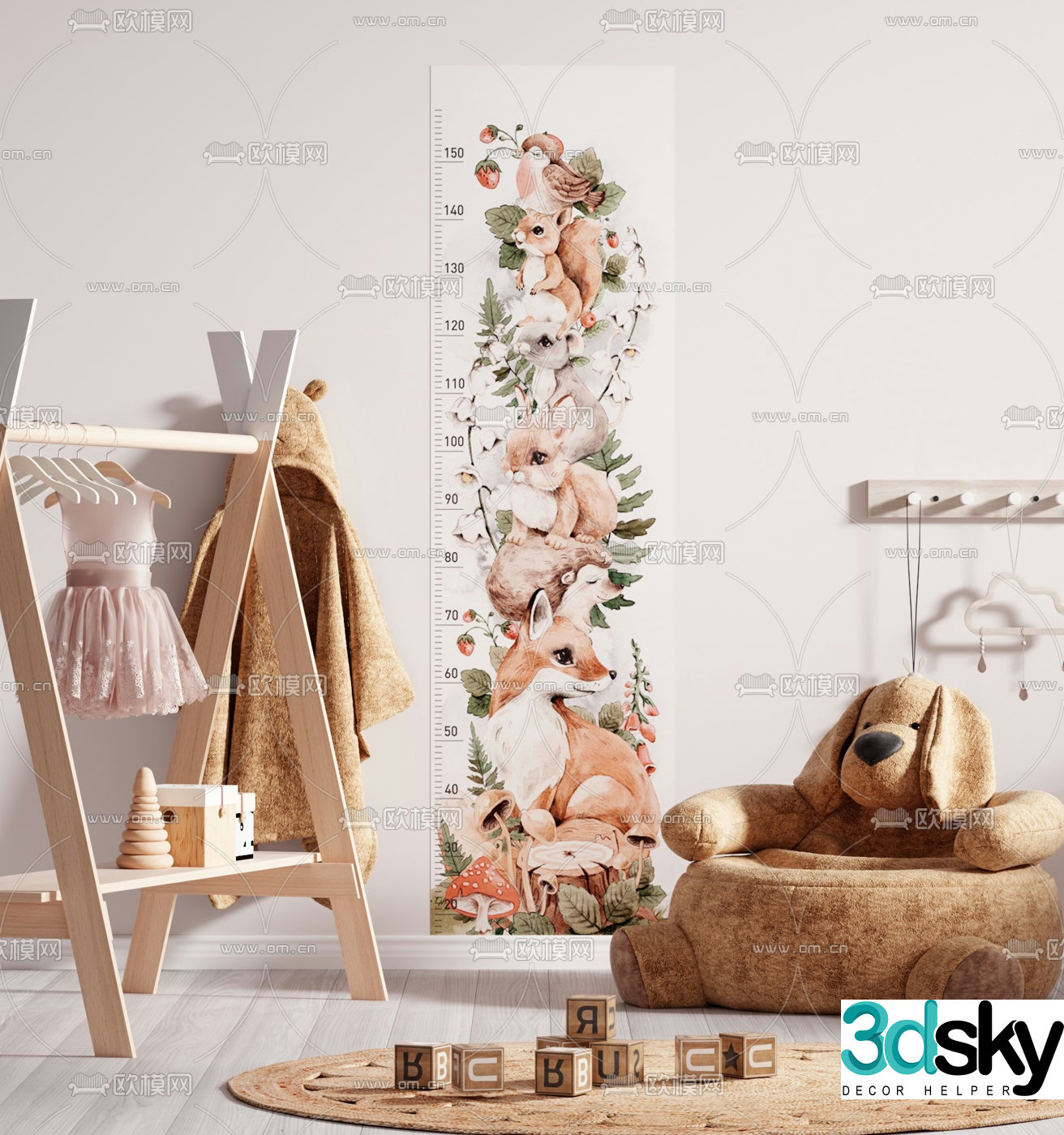 Modern children’s furniture 3d model