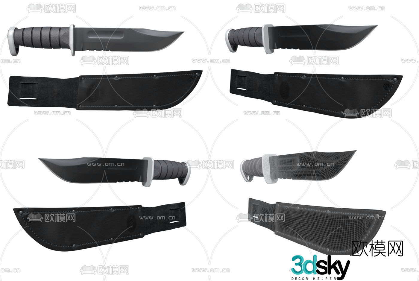 Modern dagger 3d model