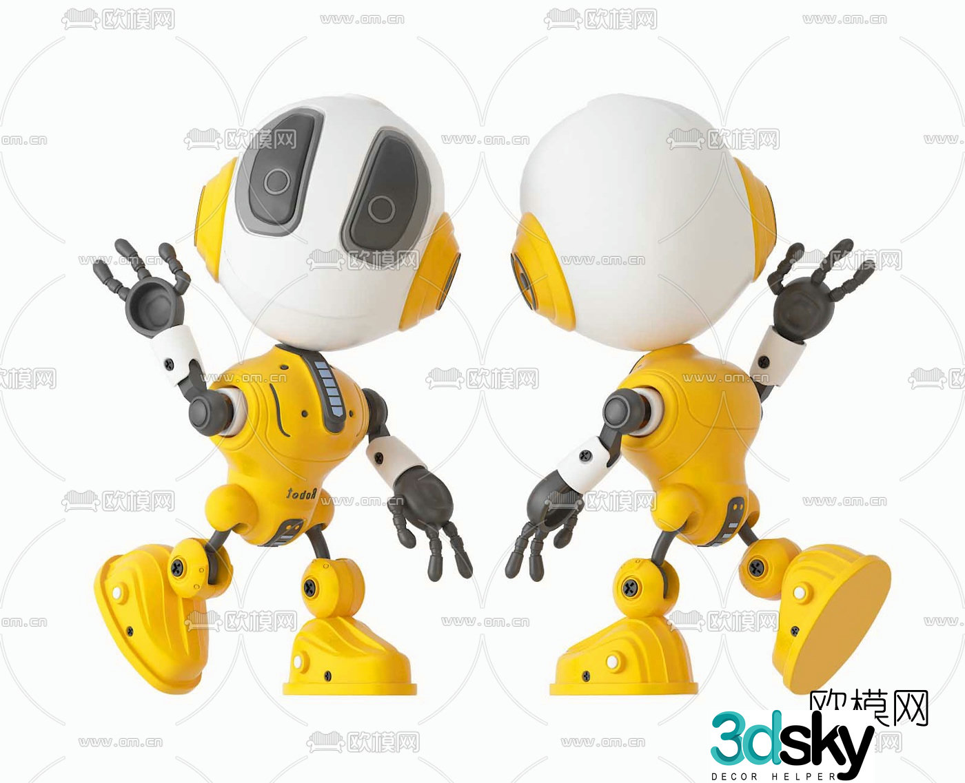 Modern children’s robot toy 3d model