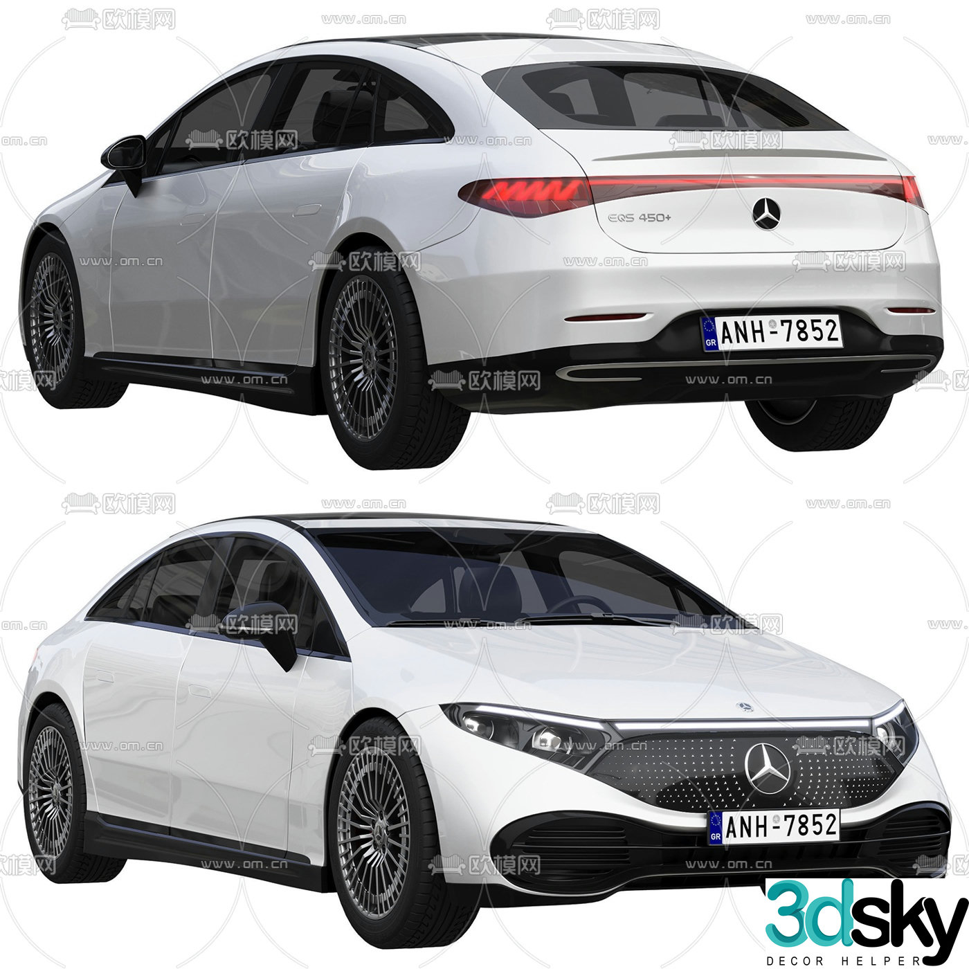 modern mercedes car 3d model