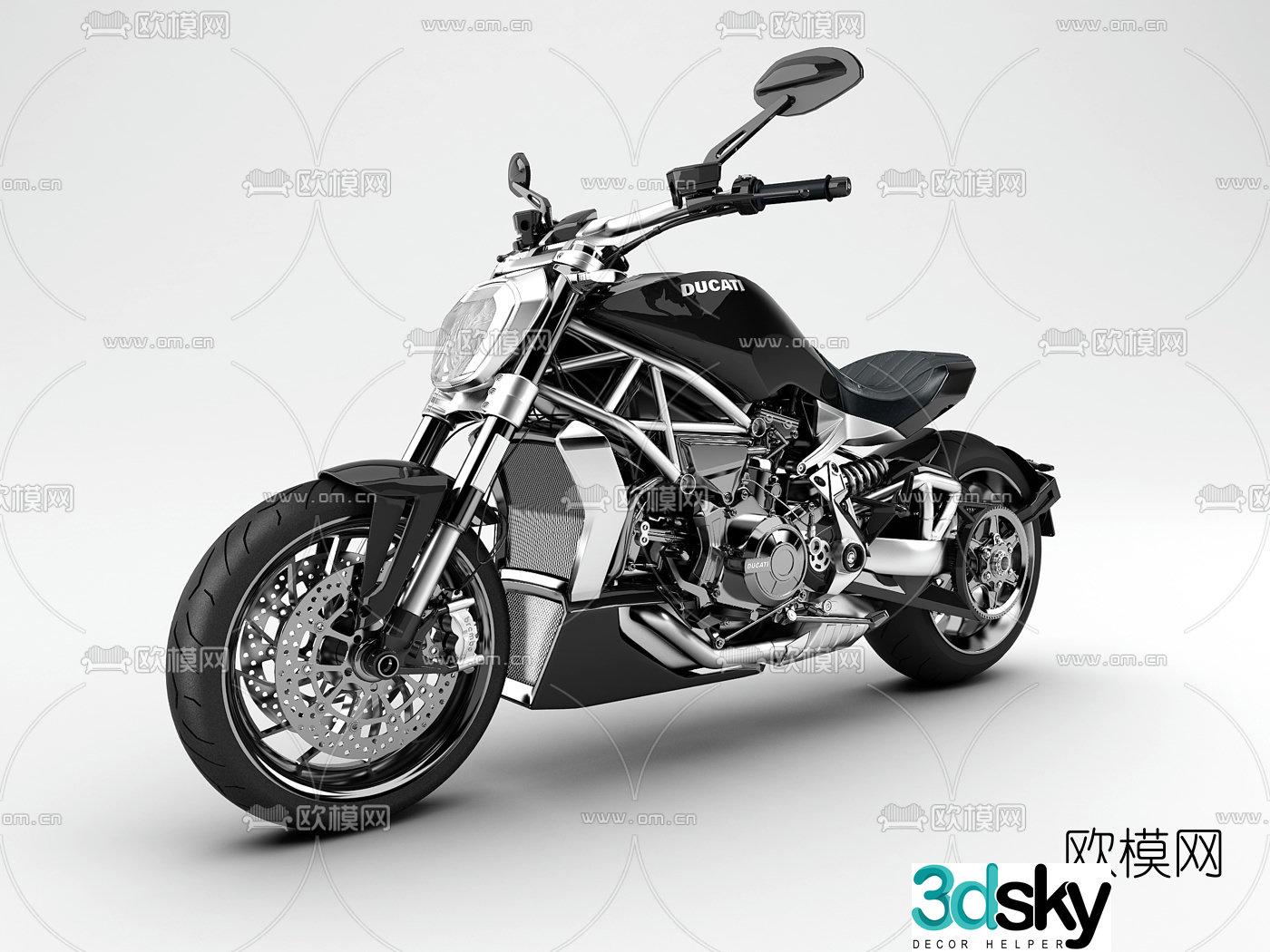 Modern motorcycle 3d model