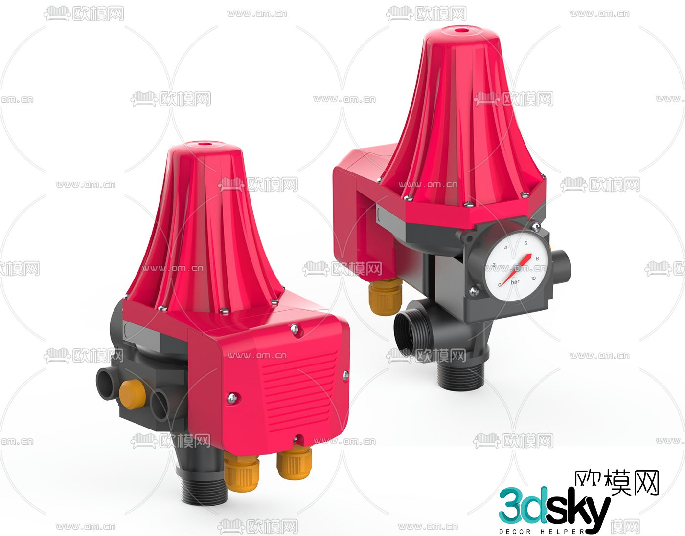 Modern water pump 3d model