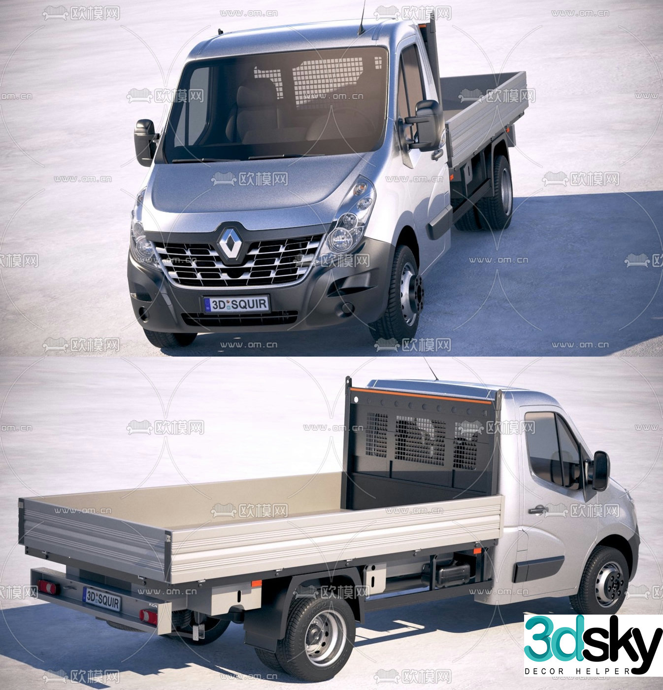 modern renault van 3d model