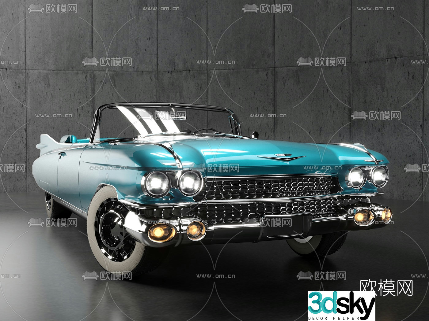 Modern classic car 3d model