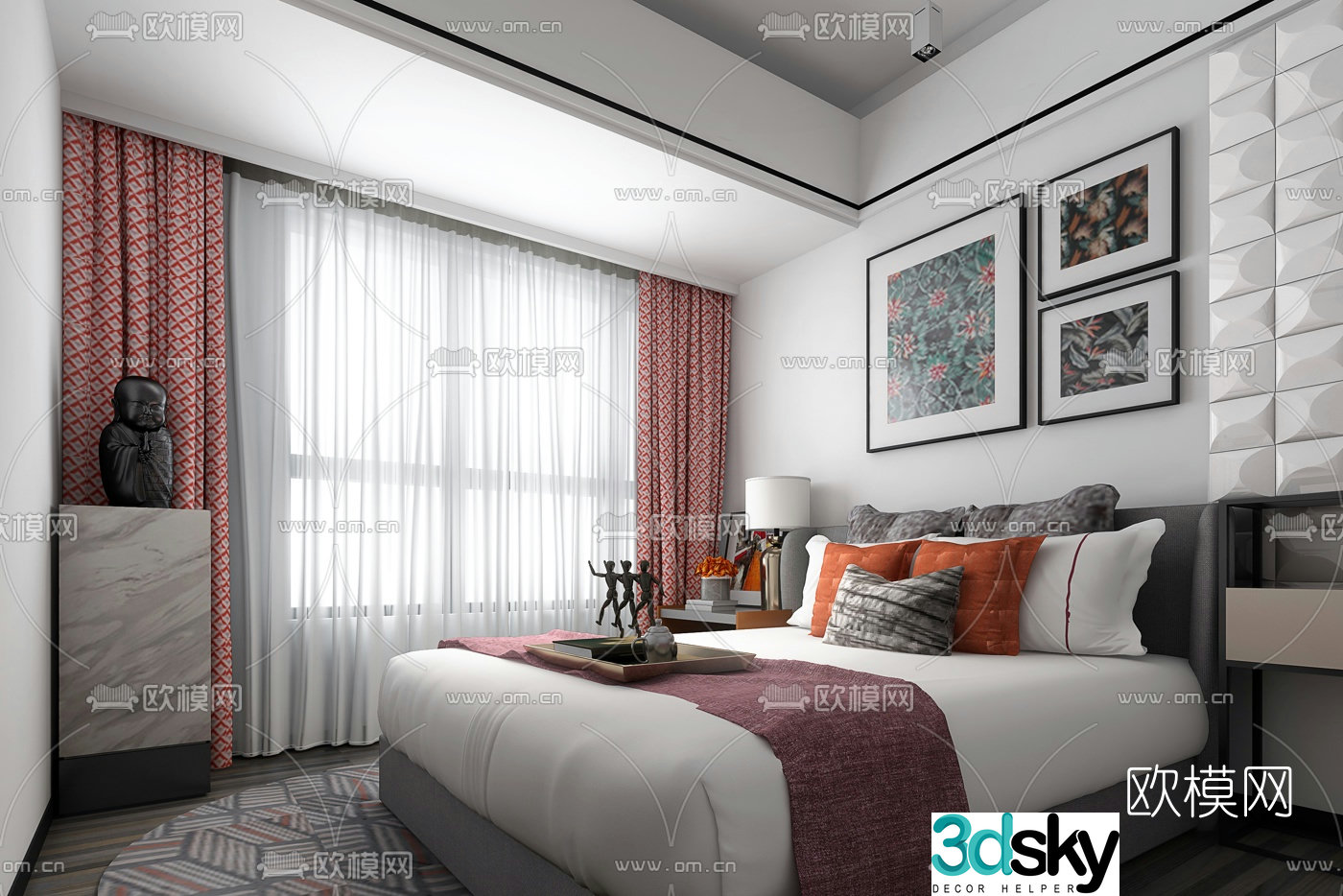 Shang Shang Internationalâ€™s new work modern modern bedroom 3D model
