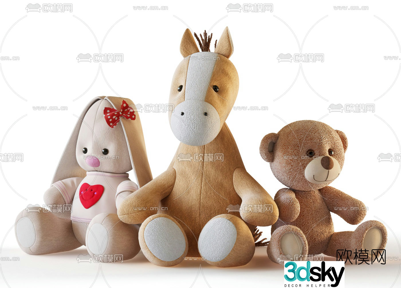 Modern ragdoll toy figurine 3d model