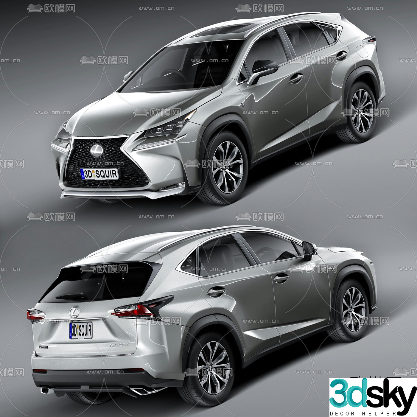 modern lexus car 3d model