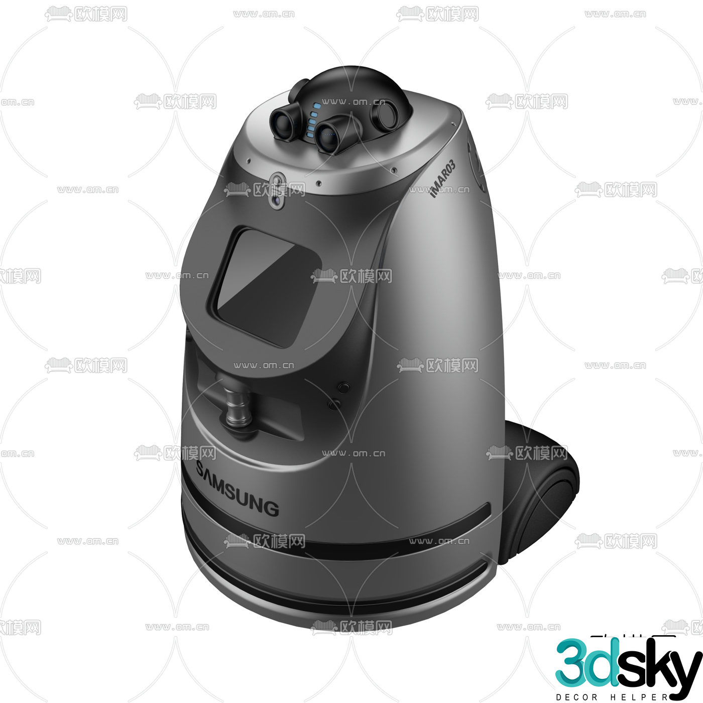 Modern tutoring robot 3d model