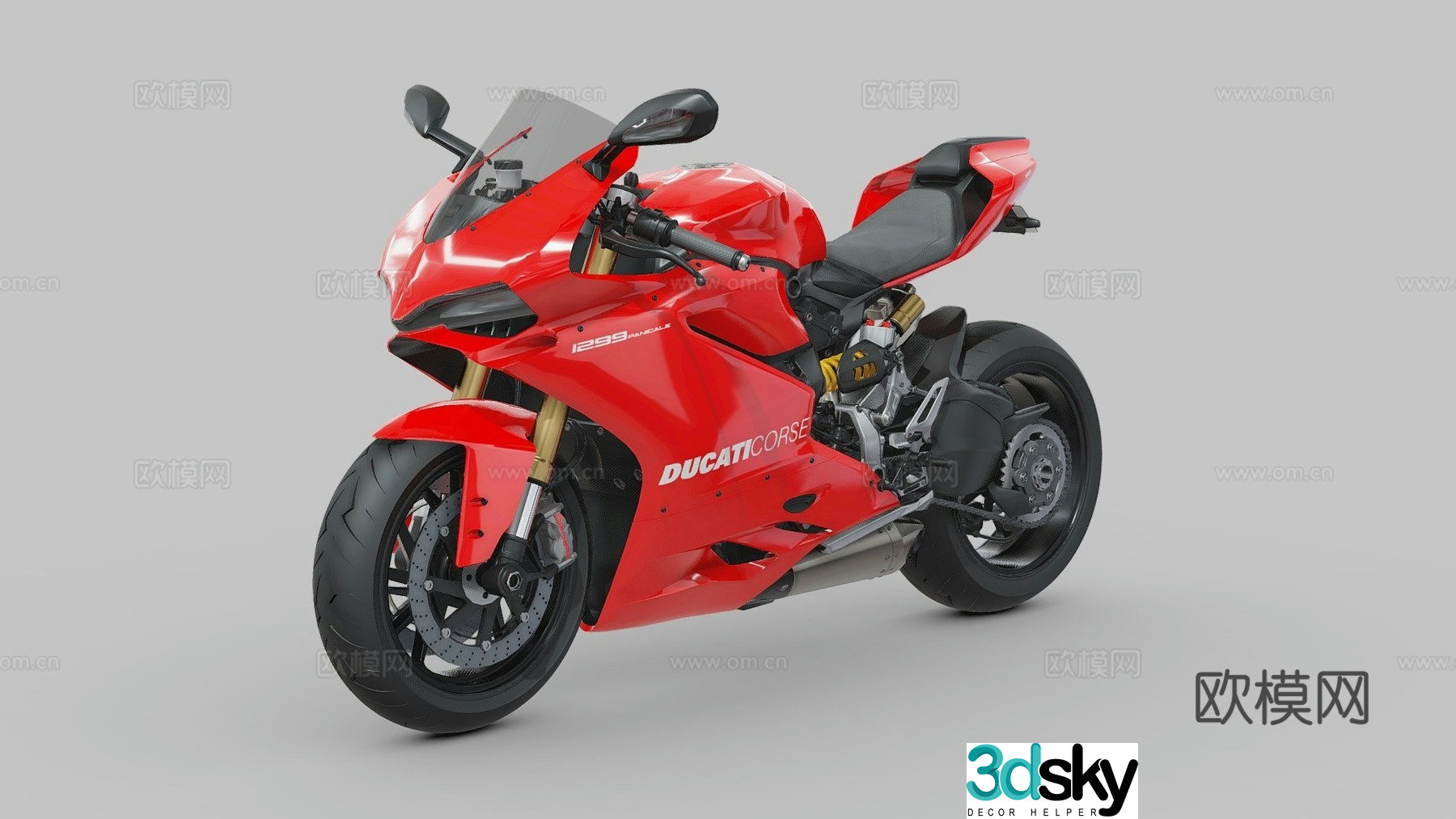Ducati Panigale motorcycle 3d model