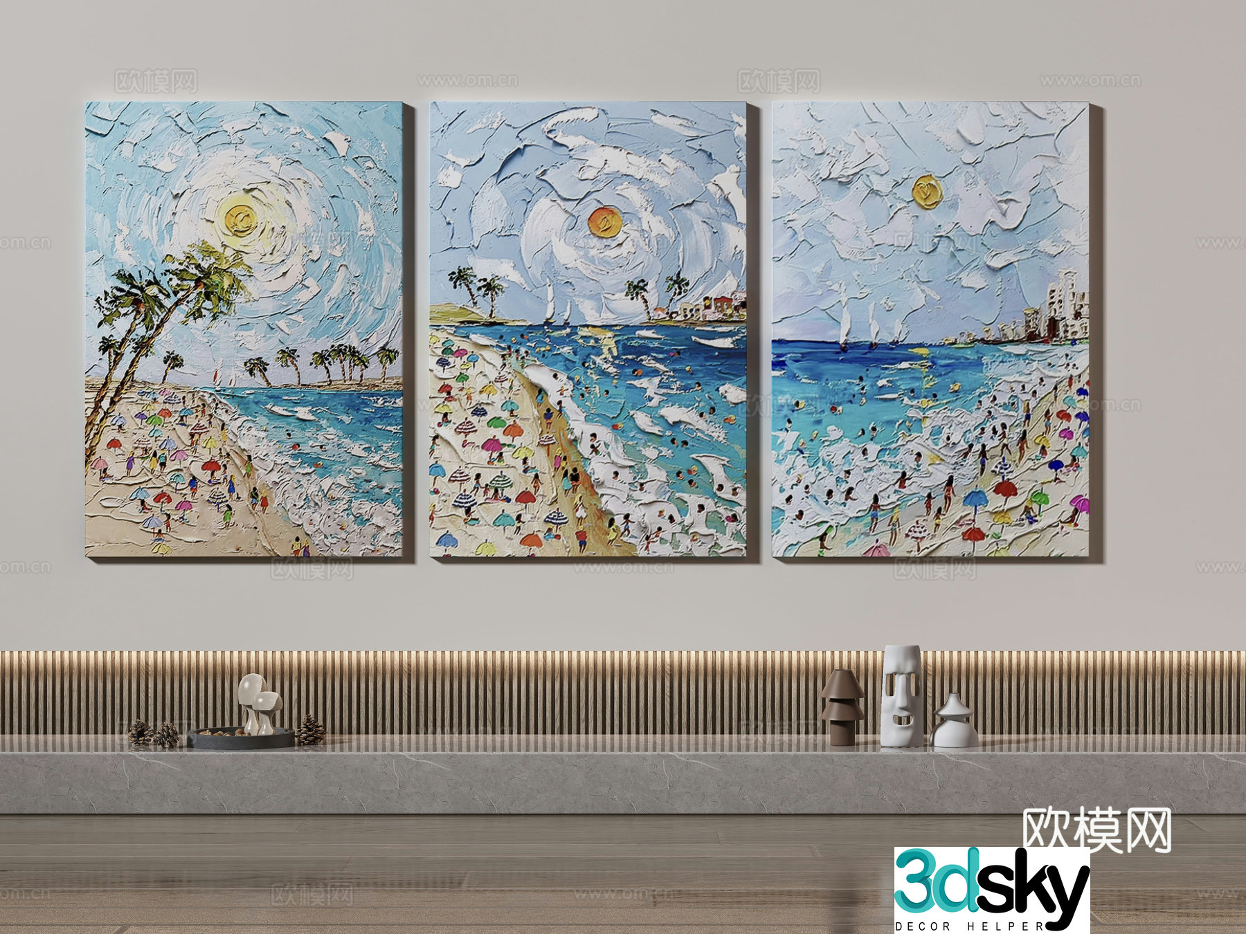 Decorative painting oil painting hanging painting 3d model
