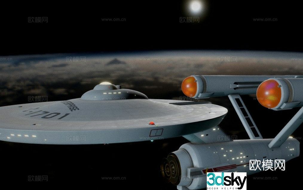 starship enterprise spaceship 3d model