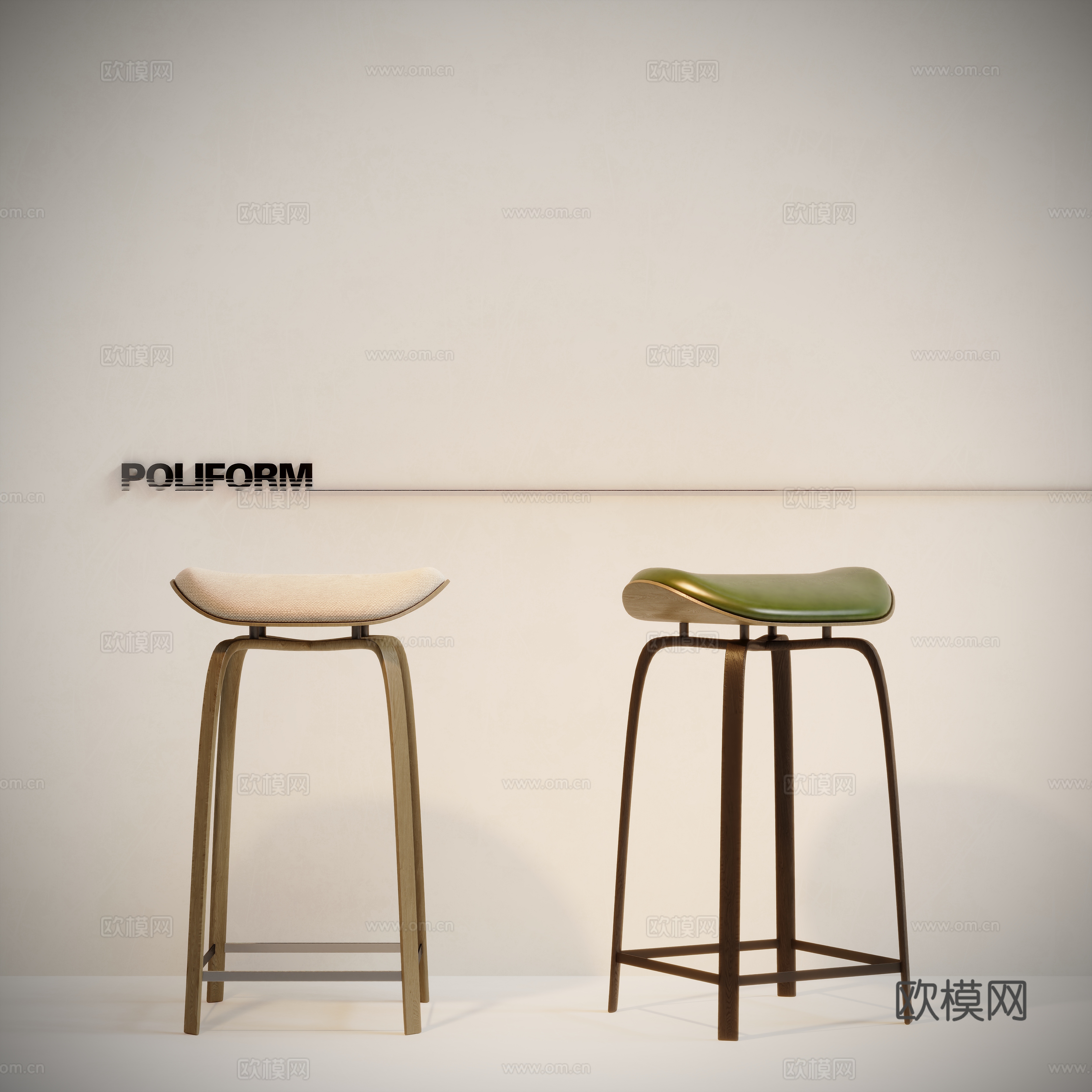 Modern bar stool bar stool high stool 3d model
