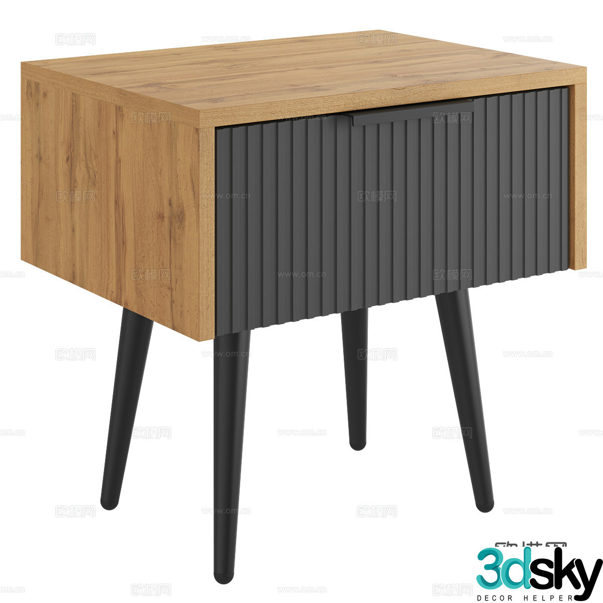 Nordic bedside table 3d model