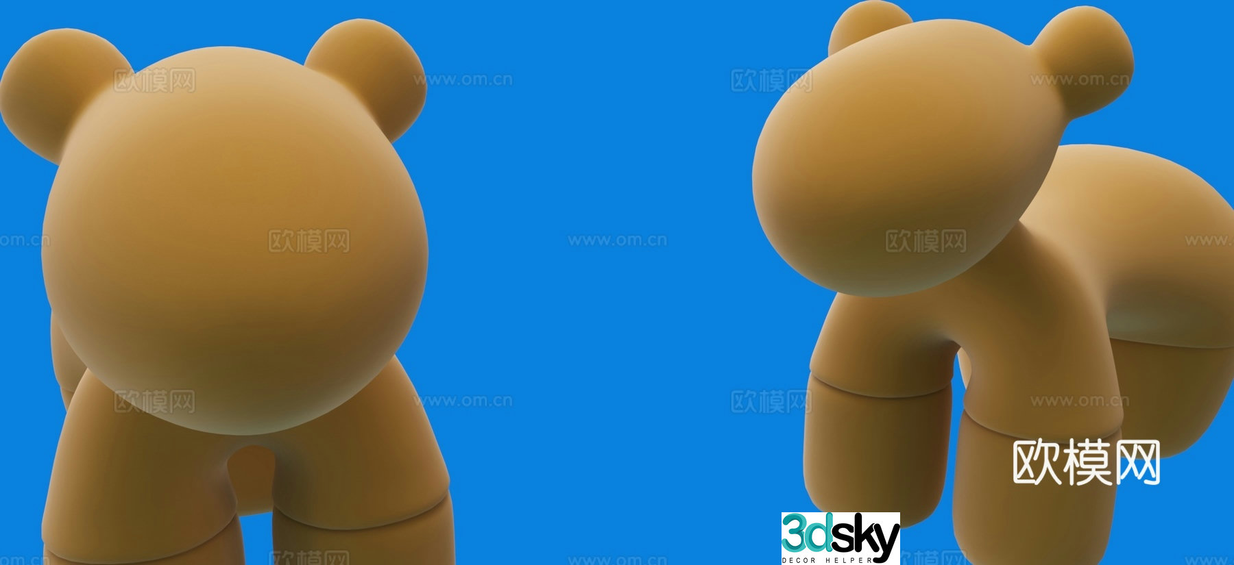 Children’s Stool Cartoon Stool Hippo Low Stool 3D Model