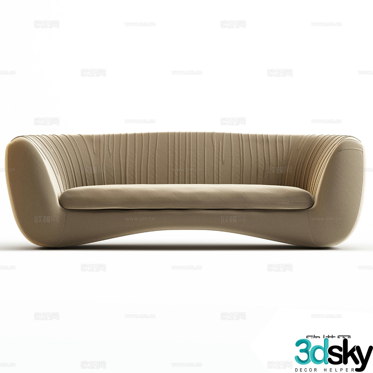 Double sofa arm sofa 3d model