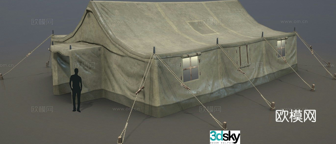 Military tent 3d model