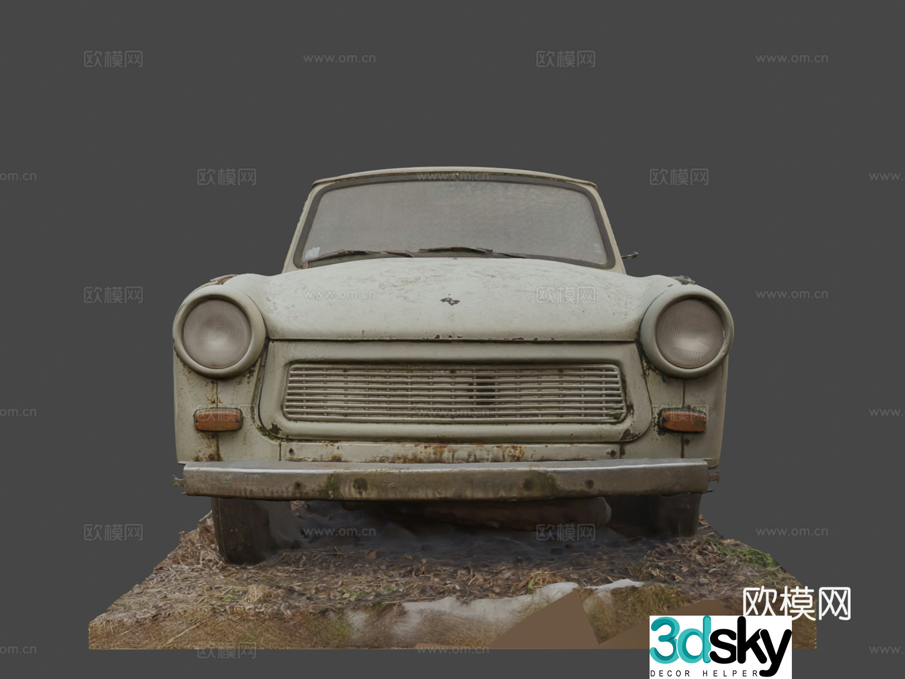 Trabant car retro car 3d model