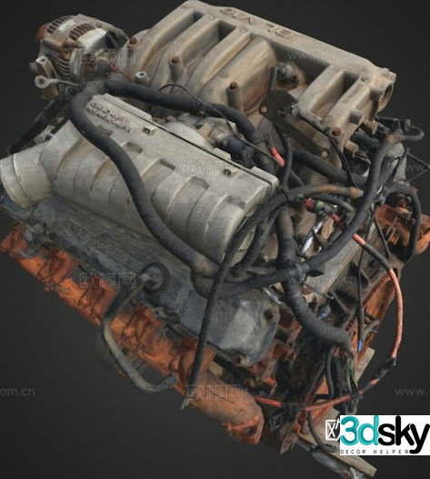 LV10 engine generator 3d model