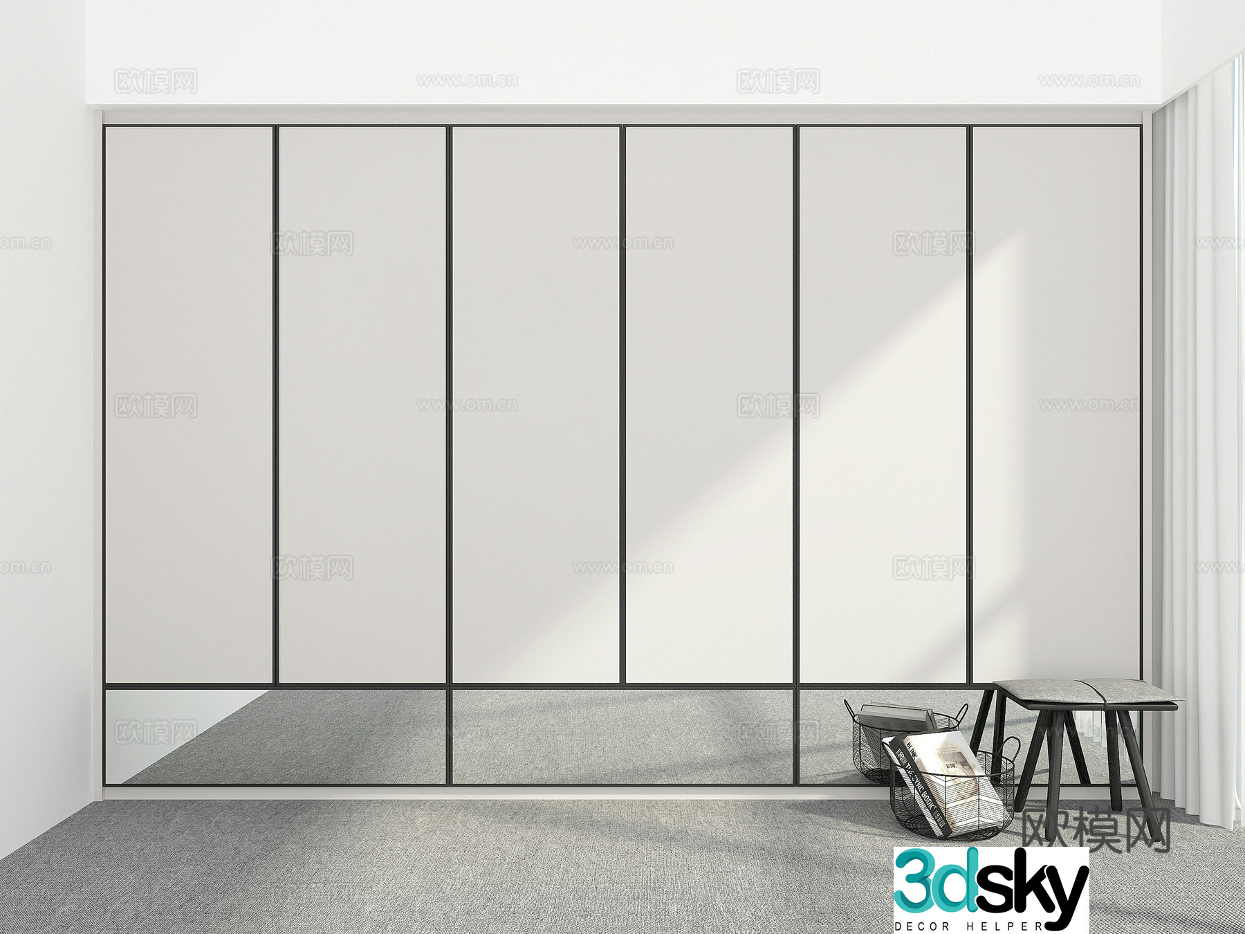 Modern wardrobe 3d model