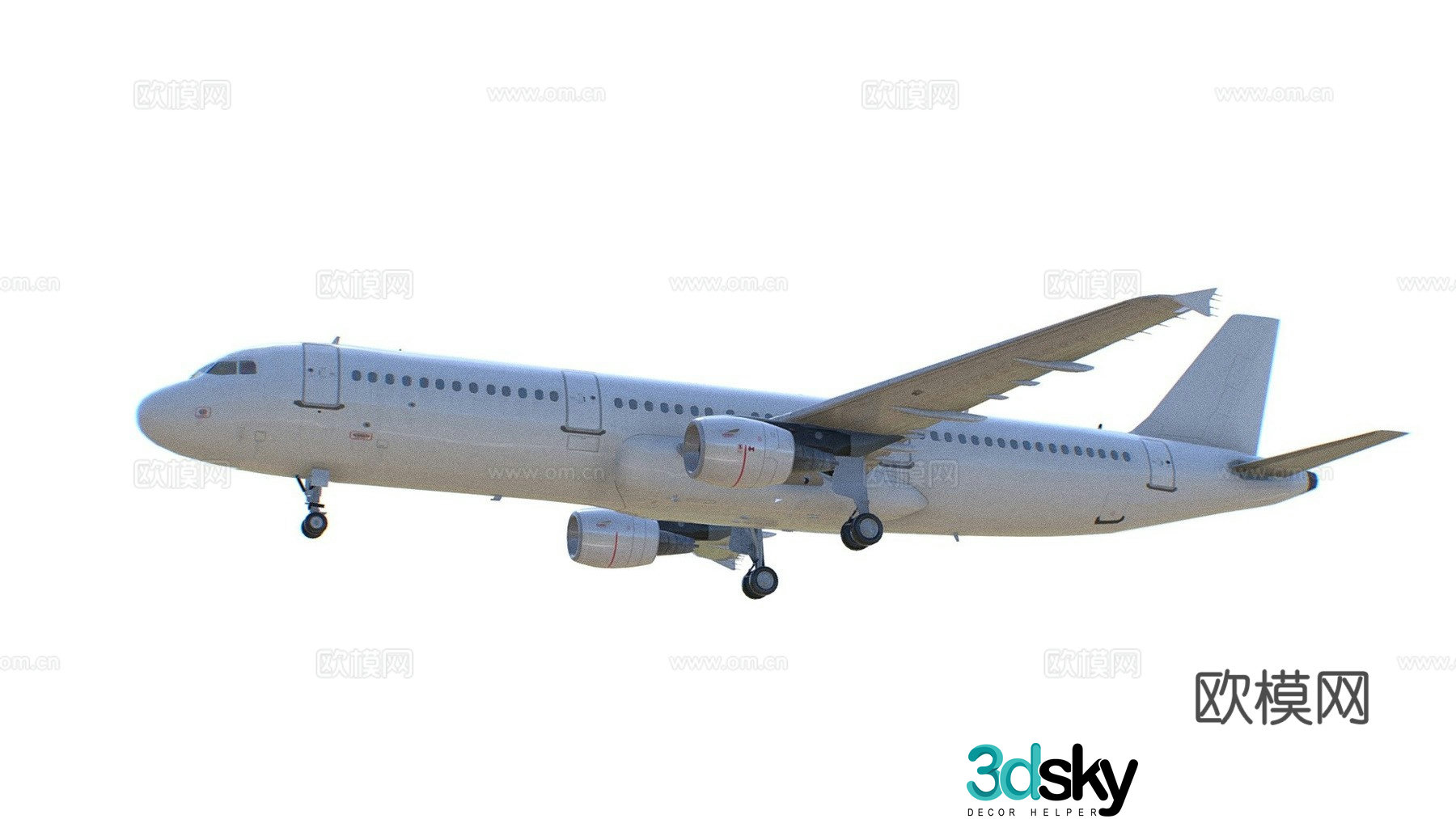 Passenger aircraft aircraft 3d model