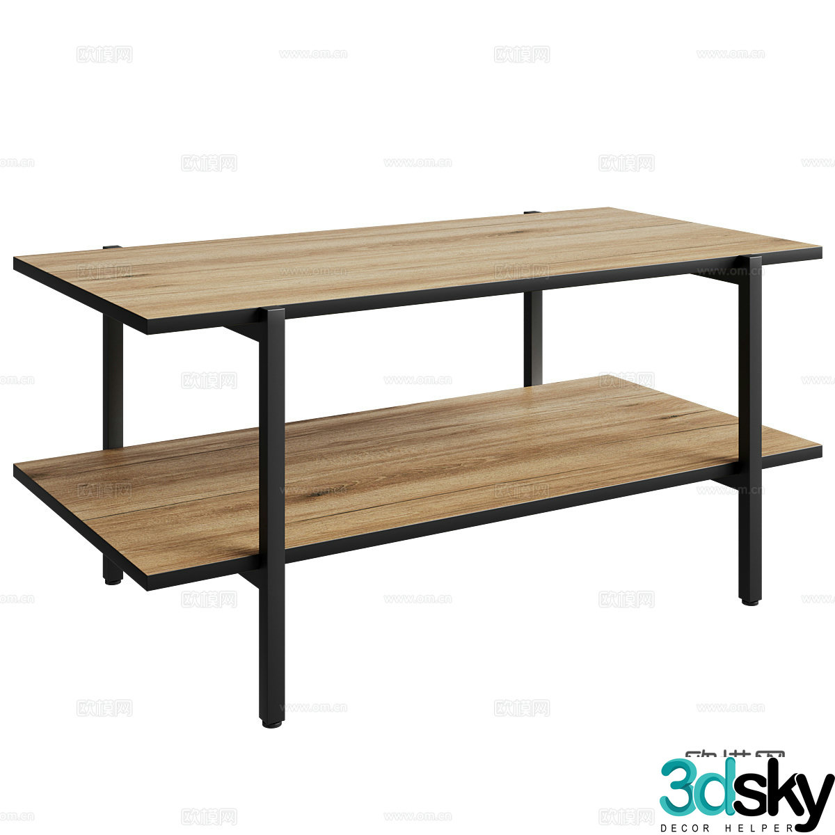 Nordic coffee table solid wood coffee table 3d model