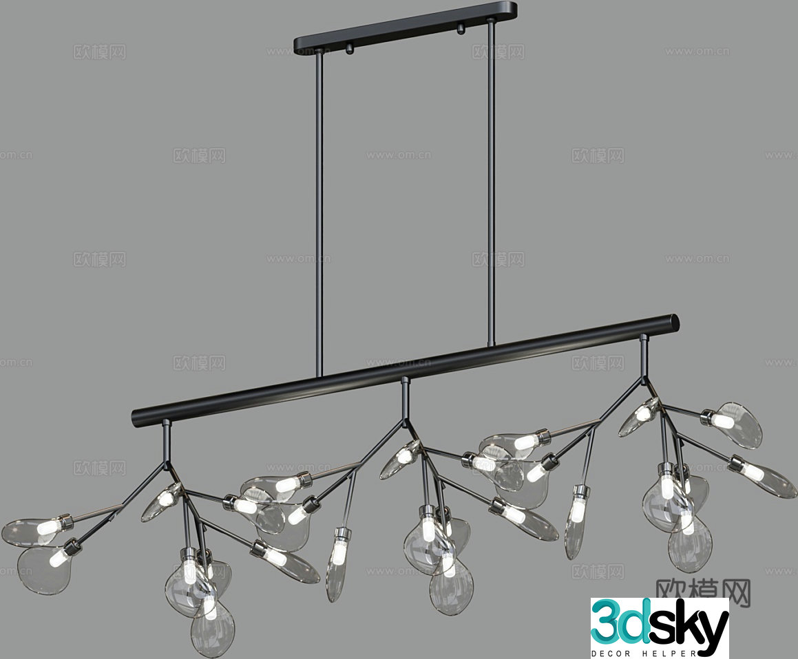 Simple chandelier dining room chandelier living room chandelier 3d model